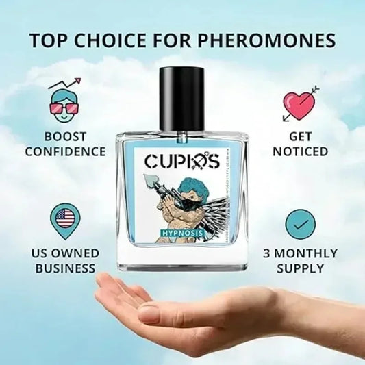 Cupid Men's Pheromone Cologne 50ml Hypnotic Rich Floral Fragrance High Quality Body Spray for Mature Men